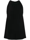 Rick Owens Gathered Neckline Tank Top With Relaxed Silhouette In Black