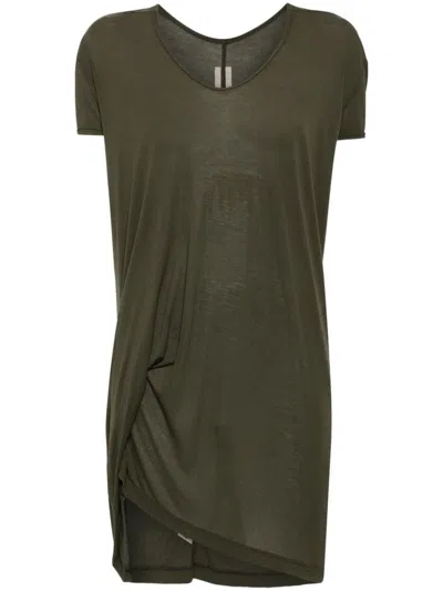 Rick Owens Gathered T-shirt In Green