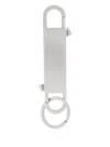 Rick Owens Brushed Keyring In Silver