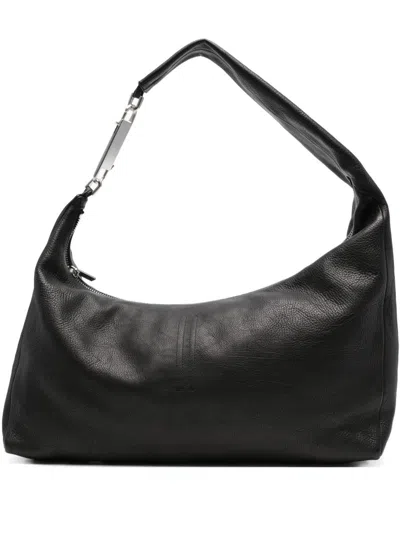 Rick Owens Gemini Leather Shoulder Bag In Black