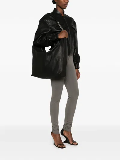 Rick Owens Gemini Leather Tote Bag In Black