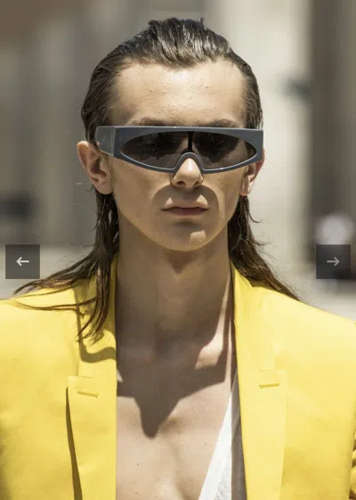 Pre-owned Rick Owens Gene Sunglasses Ss20 In Gray
