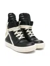 Rick Owens Geobasket Leather High-top Sneakers In Black