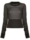Rick Owens Crew-neck Cropped T-shirt In Grey