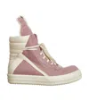 Rick Owens Geobasket High-top Leather Sneakers In Nude