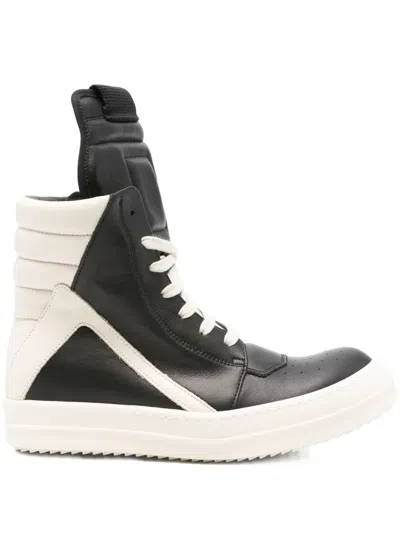 Rick Owens Geobasket High-top Sneakers In Black