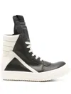 Rick Owens Geobasket Round Head High Top Casual Shoes In Black