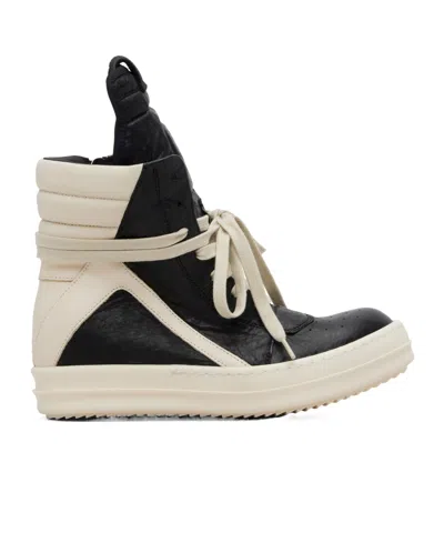 Rick Owens Geobasket High-top Sneakers In Black
