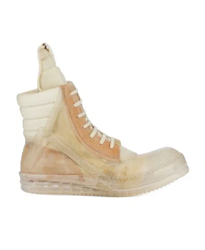 Rick Owens Geobasket High-top Sneakers In Nude
