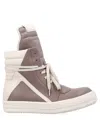 Rick Owens Sneakers High-top Contrast Panels In Pink