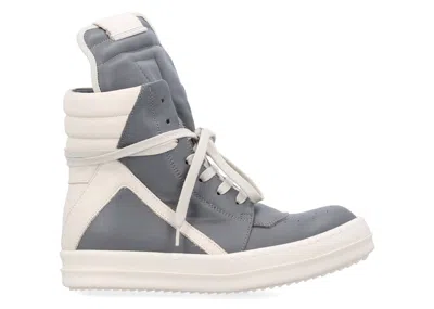 Pre-owned Rick Owens Geobasket High (women's) Sneakers In Washed Indigo In Blue