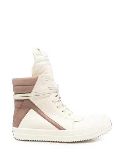 Rick Owens Geobasket High-top Sneakers In Neutral
