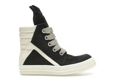 Pre-owned Rick Owens Geobasket Jumbo Lace High (women's) Sneakers In Black/milk In Multi