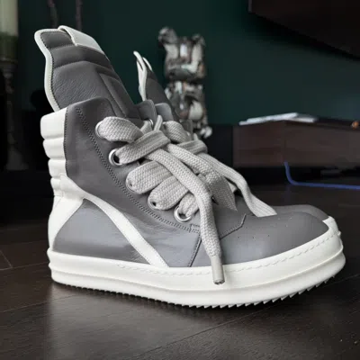 Pre-owned Rick Owens Geobasket Jumbo Lace Sneaker • Mint Condition In Gray