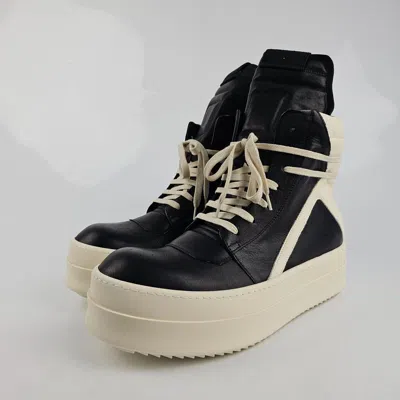 Pre-owned Rick Owens Geobasket Mega Bumper Black/milk Sneakers Size 41 Us 8