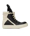 Rick Owens Geobasket Round Head High Top Casual Shoes In Black