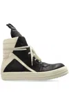 Rick Owens Geobasket Leather High-top Sneakers In 黑色