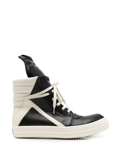 Rick Owens Geobasket High-top Sneakers In Black