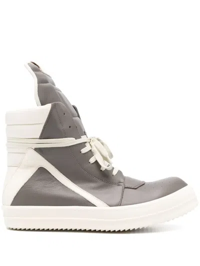 Rick Owens Geobasket Suede Sneaker Sneakers Brown In Multi