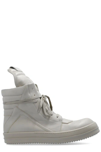 Rick Owens Geobasket Sneakers In Grey