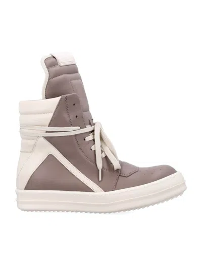 Rick Owens Geobasket Womans Sneakers In Beige