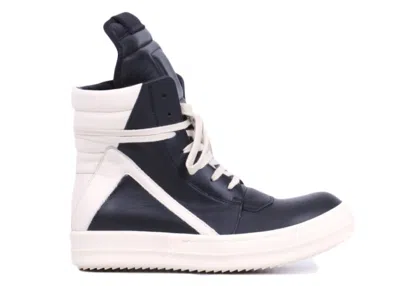 Pre-owned Rick Owens Geobasket (women's) Sneakers In Black/milk