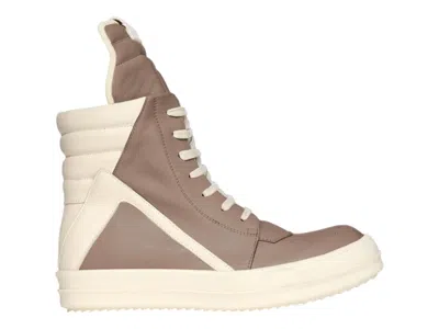 Pre-owned Rick Owens Geobasket (women's) Sneakers In Flesh/milk