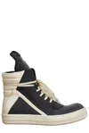 Rick Owens Geobasket Leather High-top Sneakers In Multi