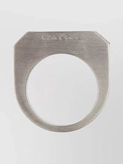RICK OWENS GEOMETRIC BRASS RING POLISHED FINISH