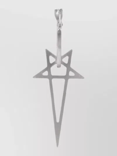 Rick Owens Geometric Hoop Dangle Bijoux Earrings In Metallic