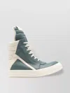 Rick Owens Geometric Panels Calfskin High-top Sneakers