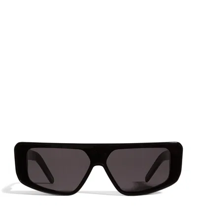 Rick Owens Geometric Performa Sunglasses In Black