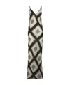 Rick Owens Geometric-print Slip Dress In Nude