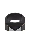 Rick Owens Geometric Ring In Black