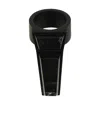 Rick Owens Geometric Rock Crystal Ring In Black