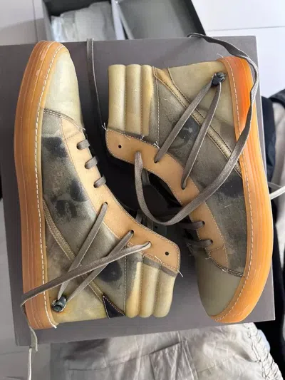 Pre-owned Rick Owens Geothrasher High-top Sneakers-dmc In Sand