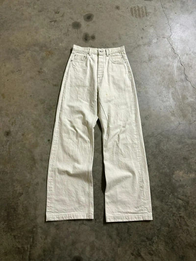 Pre-owned Rick Owens Geth Baggy Japanese Denim Jeans In White