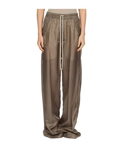 Rick Owens Geth Belas Trousers In Brown