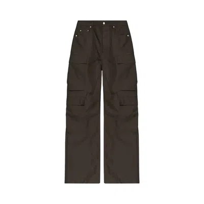 Pre-owned Rick Owens Geth Cargo Pants 'dark Dust' | Brown | Men's Size 32