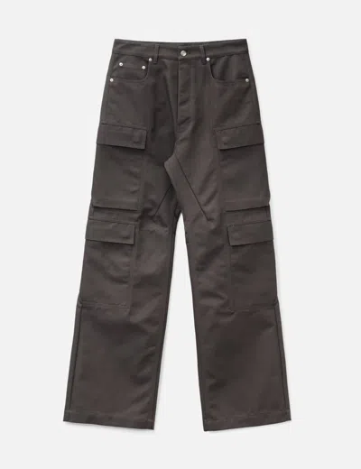 Rick Owens Geth Cargo Pants In Gray