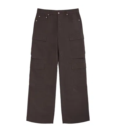 Rick Owens Geth Cargo Trousers In Brown