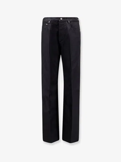 Rick Owens Geth Certified Cotton Blend Trousers In Black