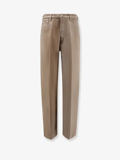 Rick Owens Geth Certified Cotton Trousers In Gold