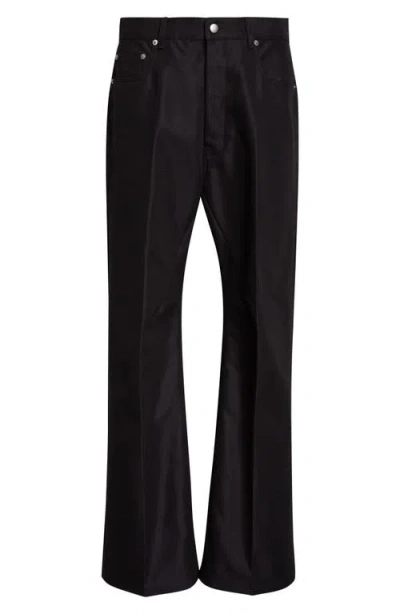 Rick Owens Geth Cotton & Nylon Jeans In Black