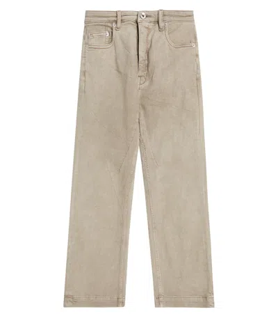 Rick Owens Kids' Geth Cotton-blend Trousers In Grey