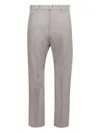 Rick Owens Geth Cotton Trousers In Gray