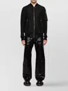 Rick Owens Flight Black Bomber Jacket In Black