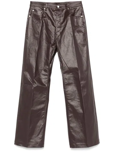 Rick Owens Geth Jeans In Brown