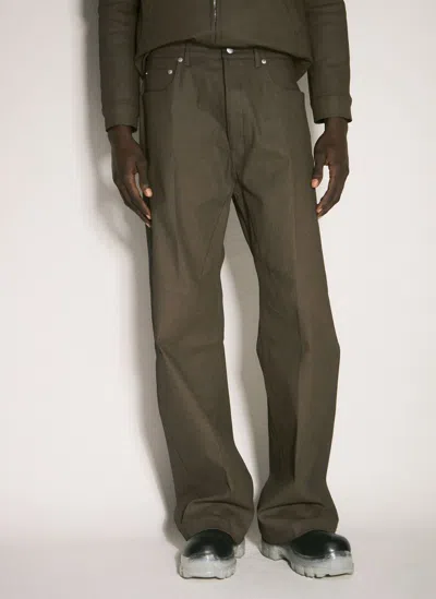 Rick Owens Geth Jeans In Brown