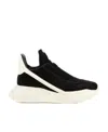 Rick Owens Geo Geth Runner Sneakers In Black